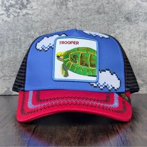 Goorin Bros The Farm Animal Exclusive Koopa Trooper Trucker Hat Holo Tag Labels